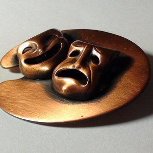 Hollywood DIVA Comedy Tragedy Drama Masks Copper